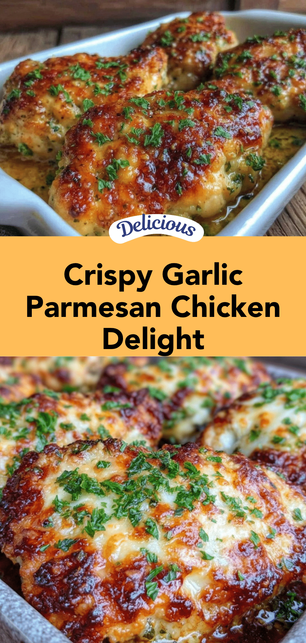 Garlic Parmesan chicken bake recipe