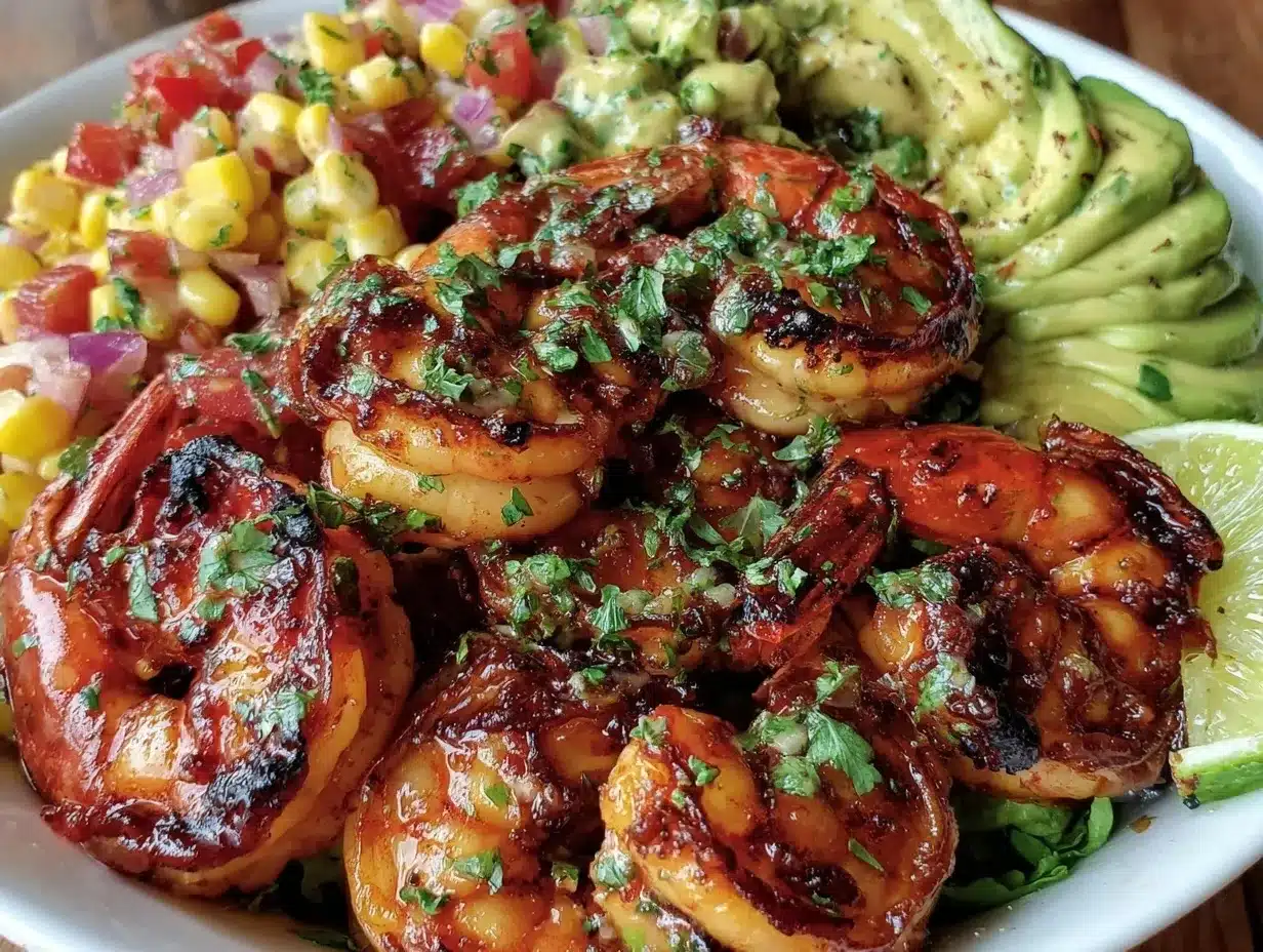 grilled shrimp bowl preparation steps