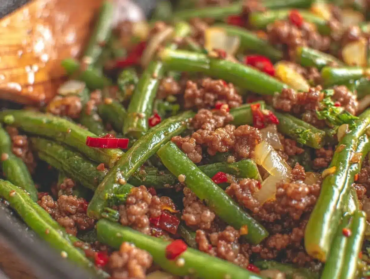 ground turkey green bean stir fry preparation steps