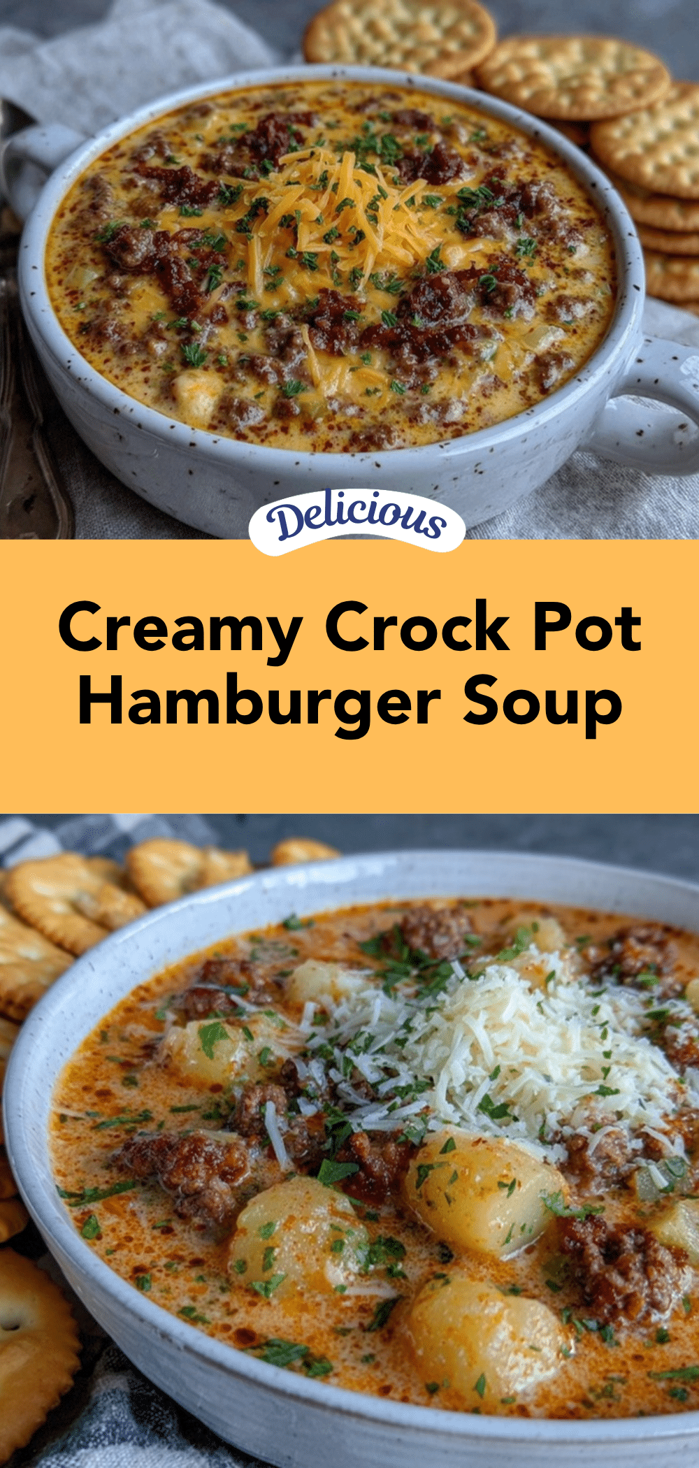 hearty slow cooker hamburger potato soup recipe