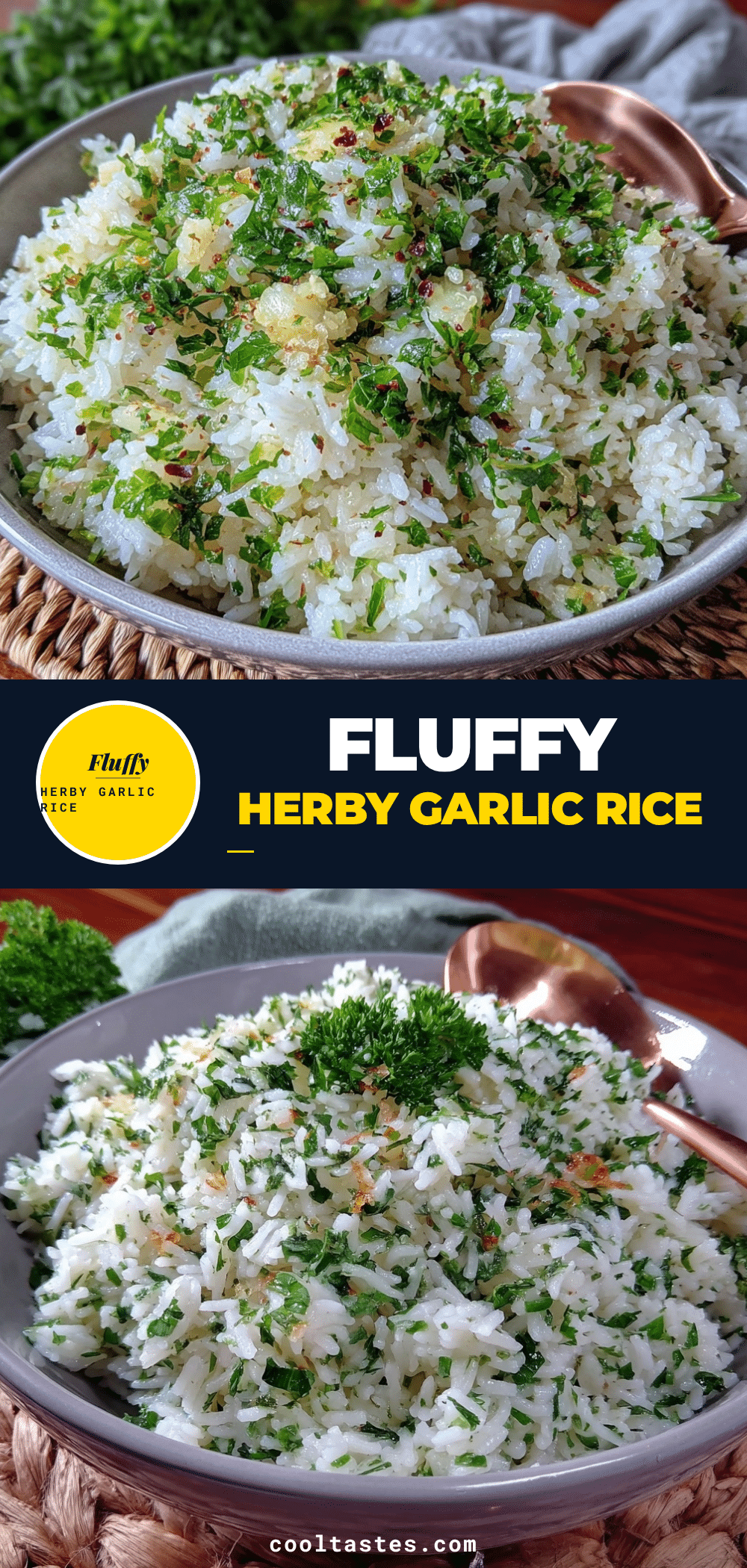 herby garlic rice recipe