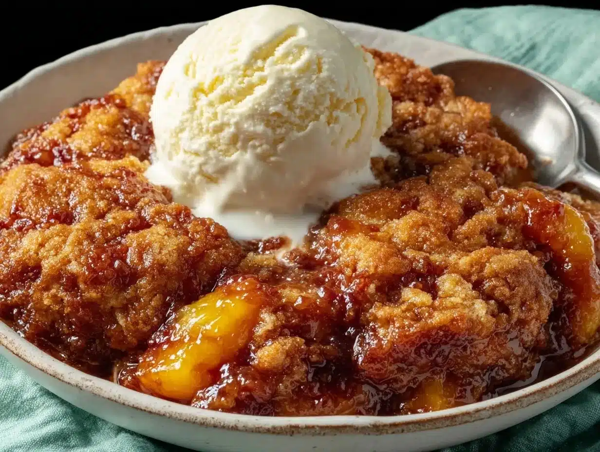 homemade frozen peach cobbler preparation steps