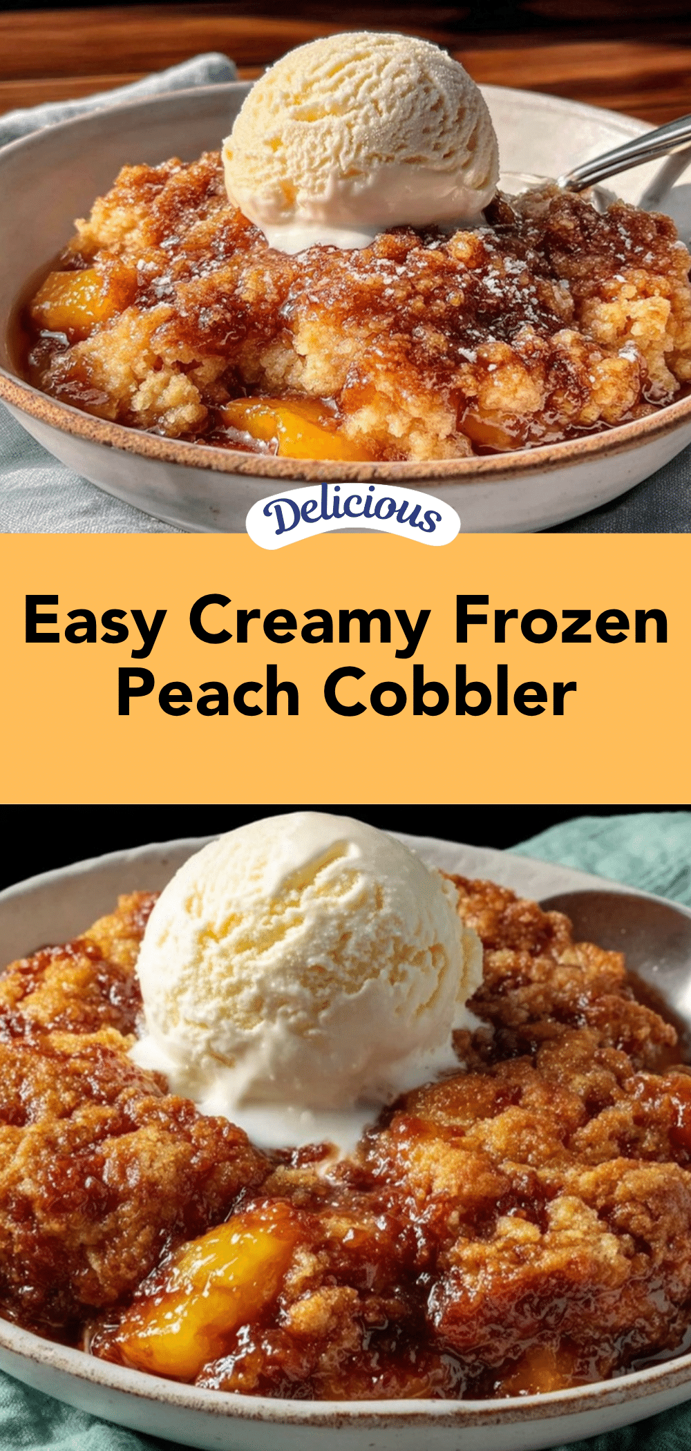 homemade frozen peach cobbler recipe