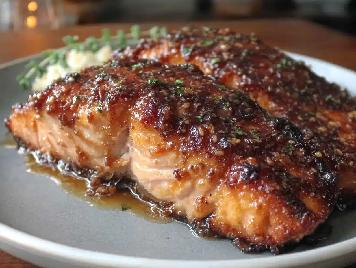 honey garlic butter salmon recipe preparation steps