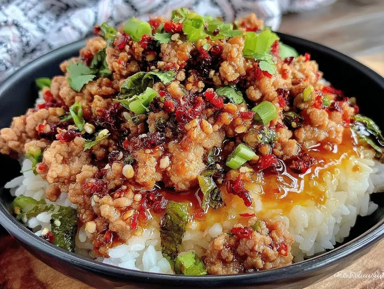 honey garlic ground turkey bowl recipe preparation steps