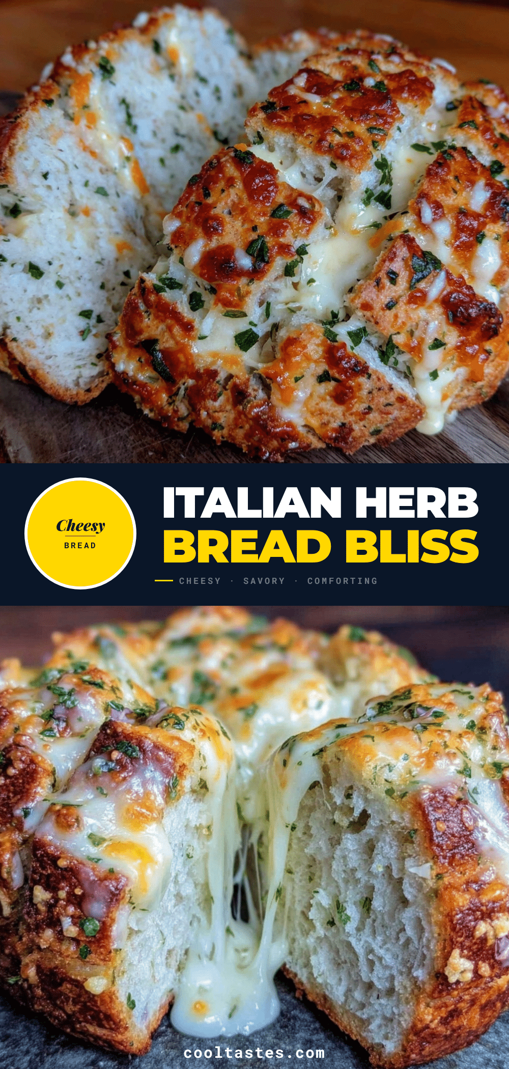 Italian herb and cheese bread recipe