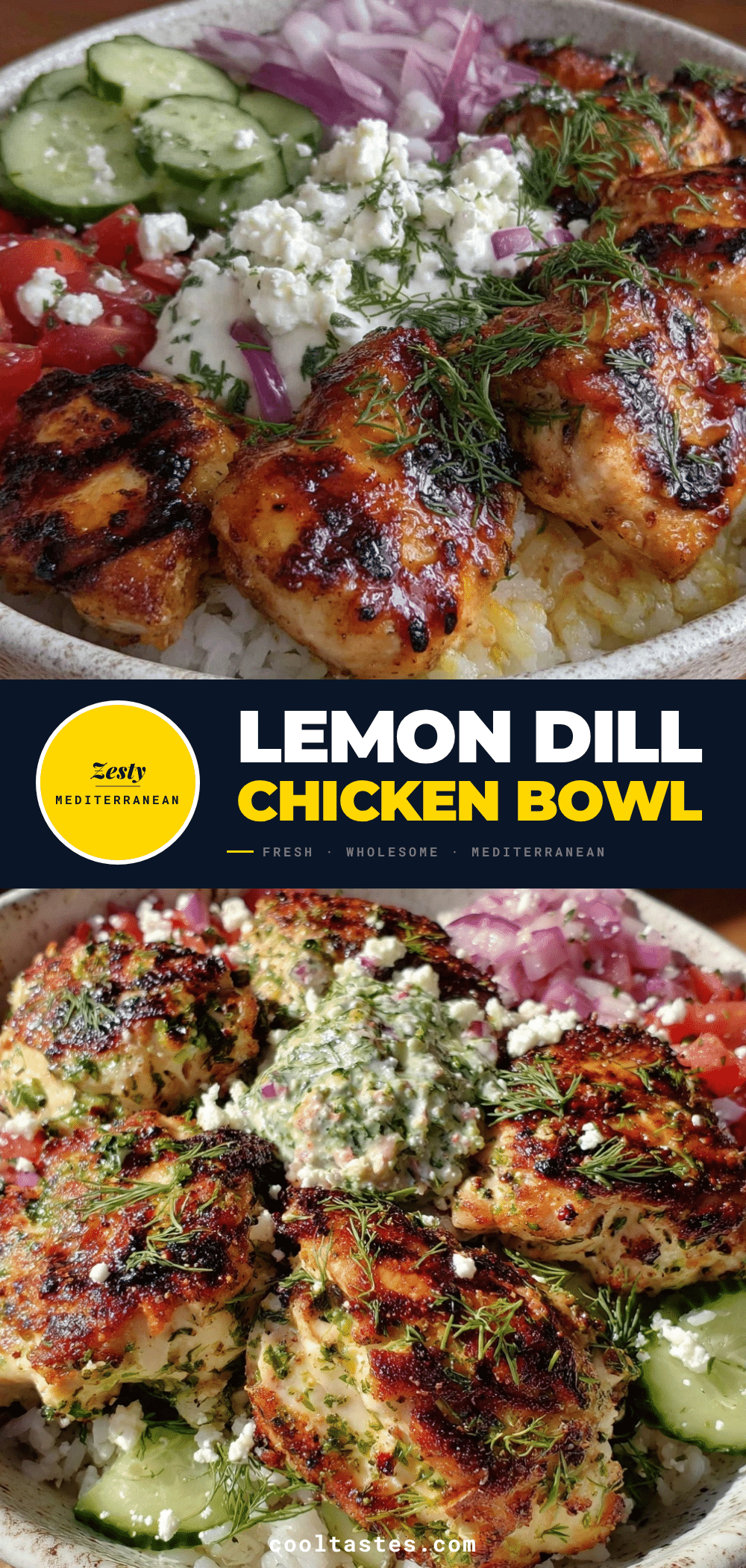 lemon dill chicken bowl recipe