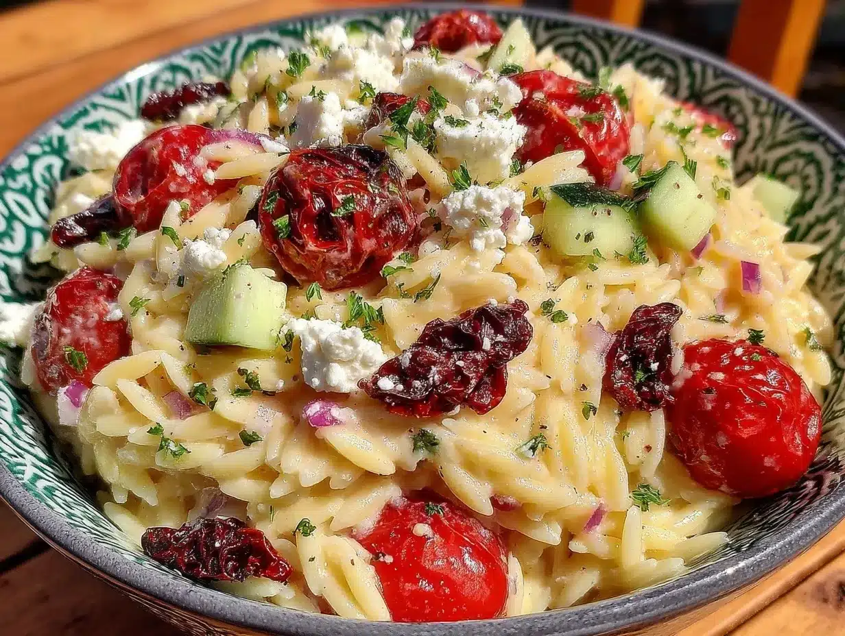 lemony orzo pasta salad preparation steps