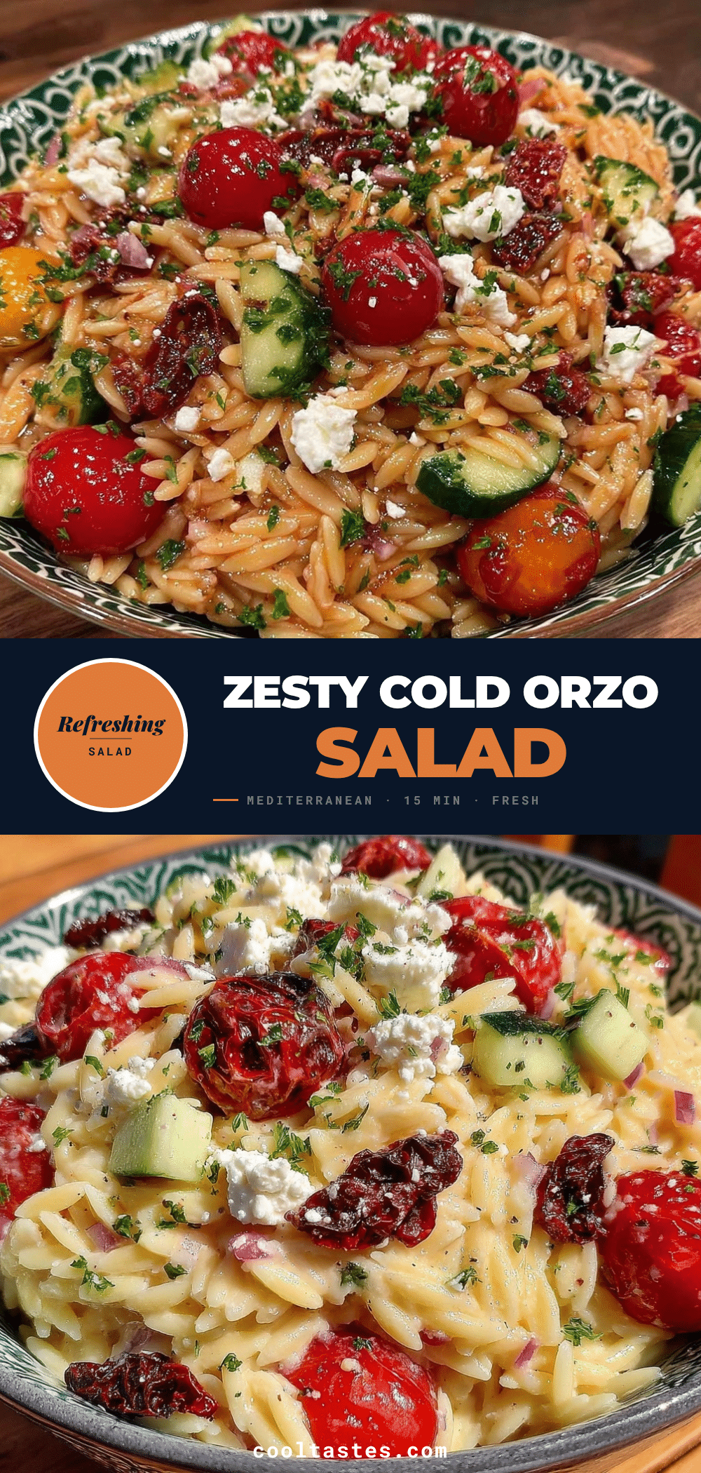 lemony orzo pasta salad recipe