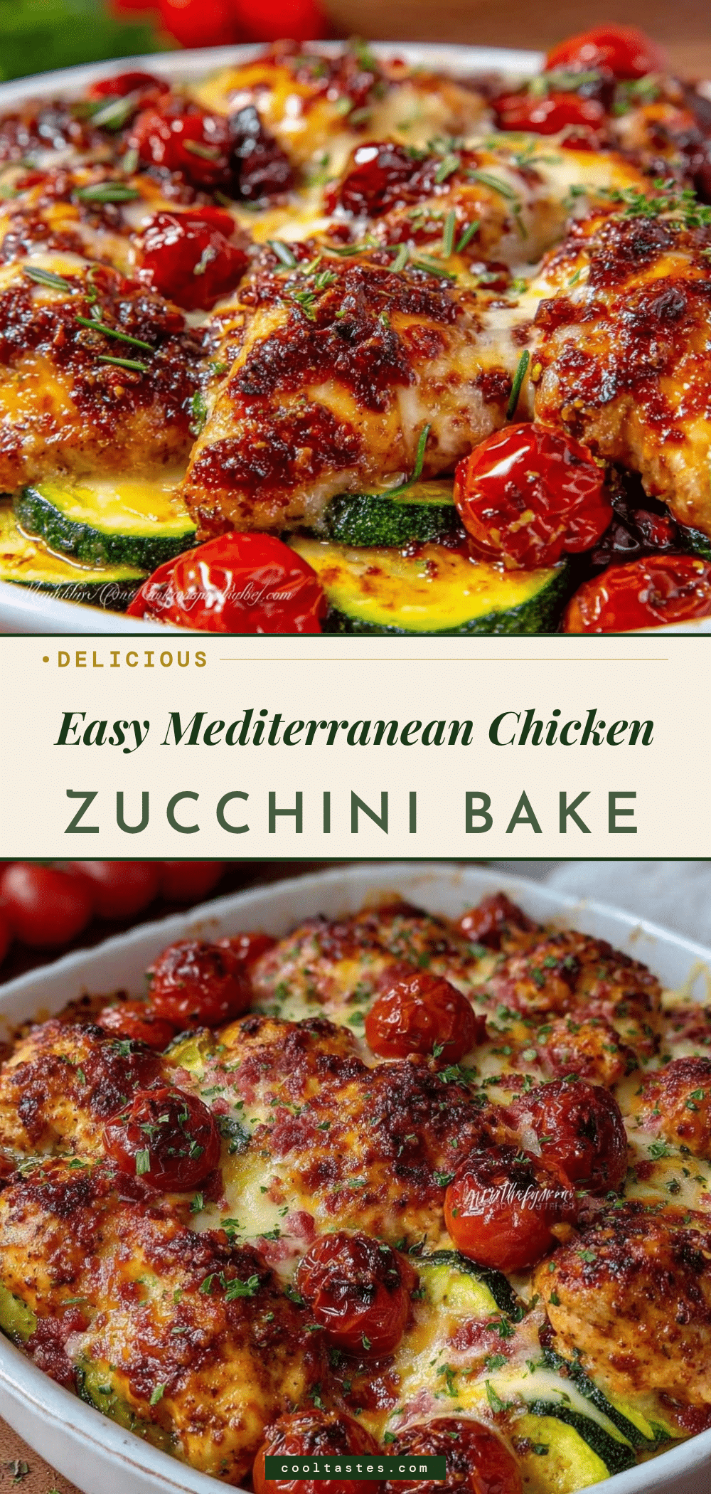 Mediterranean chicken zucchini bake recipe