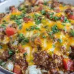 one-skillet ground beef and rice - featured image