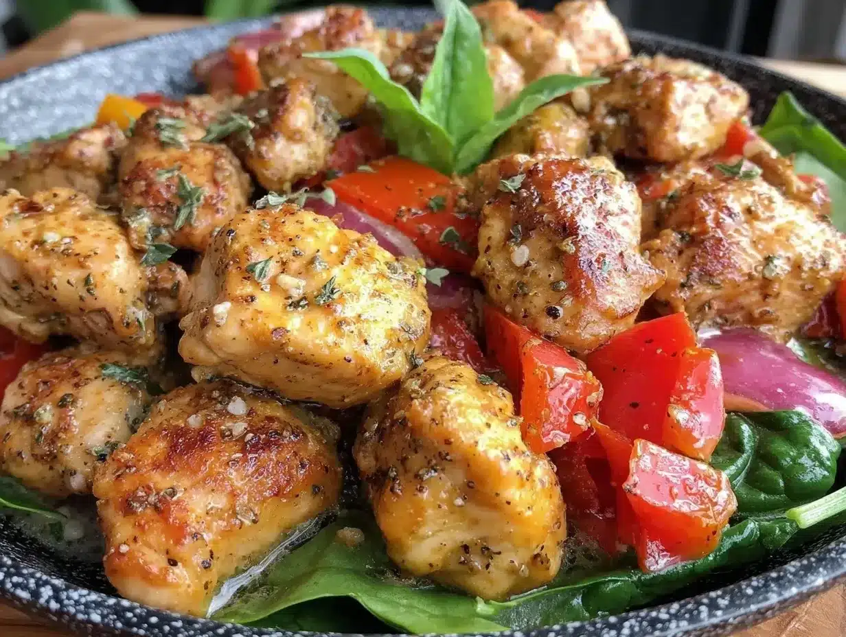 one-skillet Mediterranean chicken stir fry preparation steps