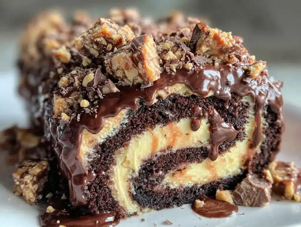 peanut butter cup chocolate roll - featured image