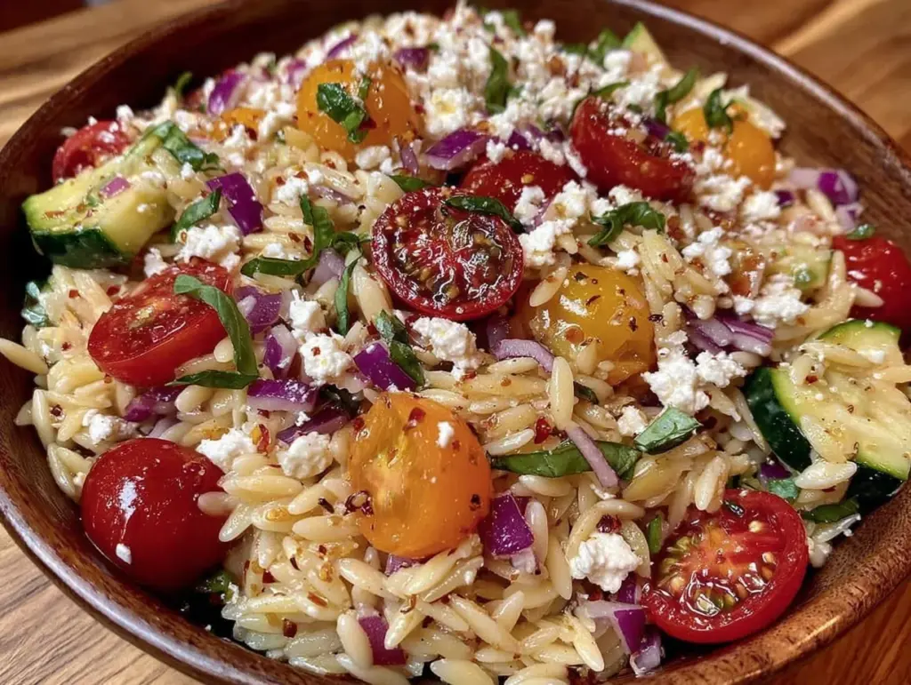 Rainbow Orzo Salad - featured image