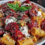 roasted tomato garlic ricotta pasta - featured image