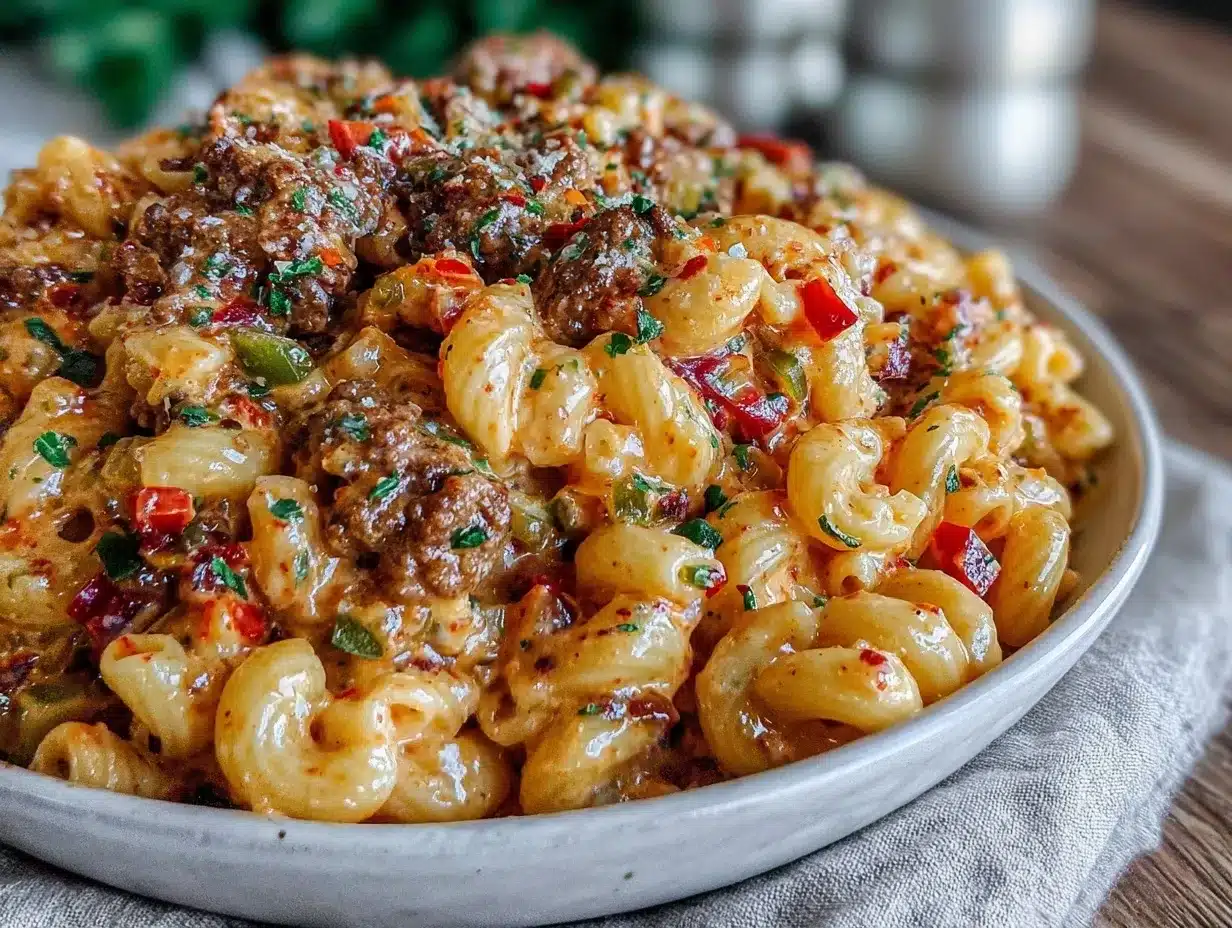 Rotel ground beef pasta preparation steps