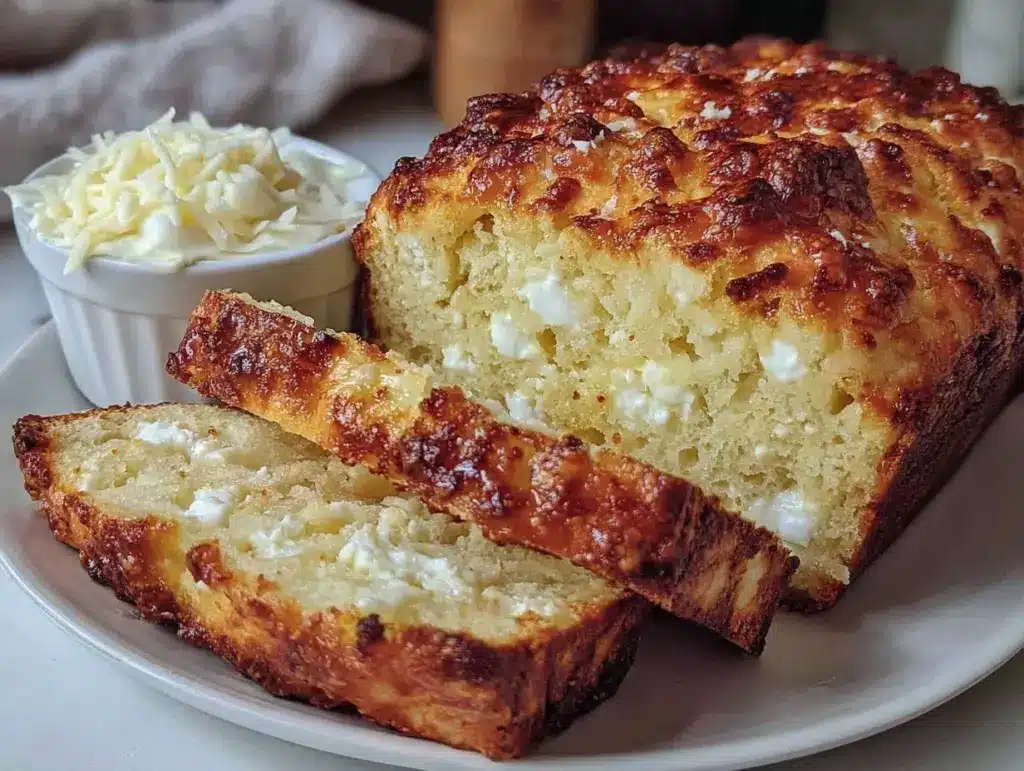 rustic artisan cheese bread - featured image