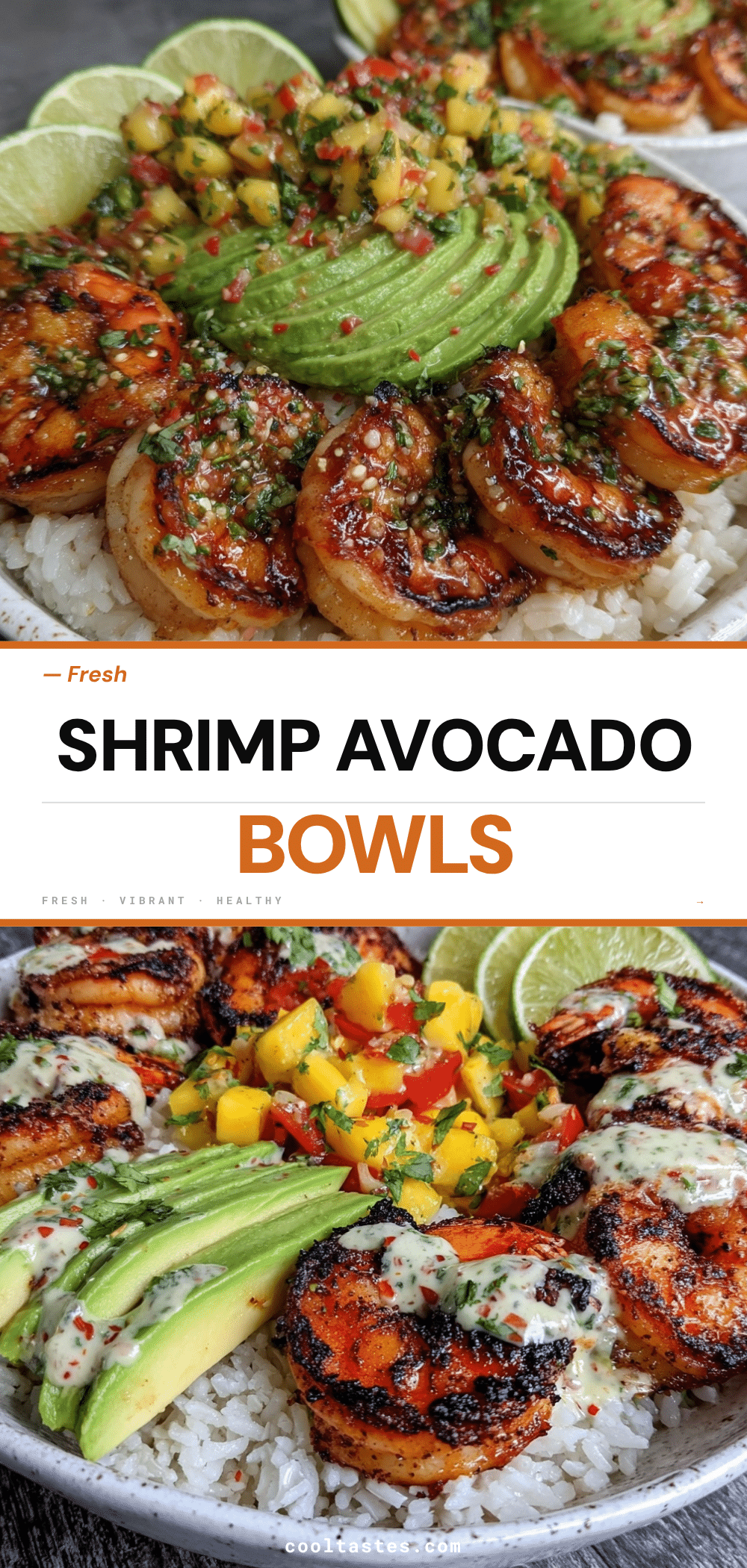shrimp avocado bowls recipe