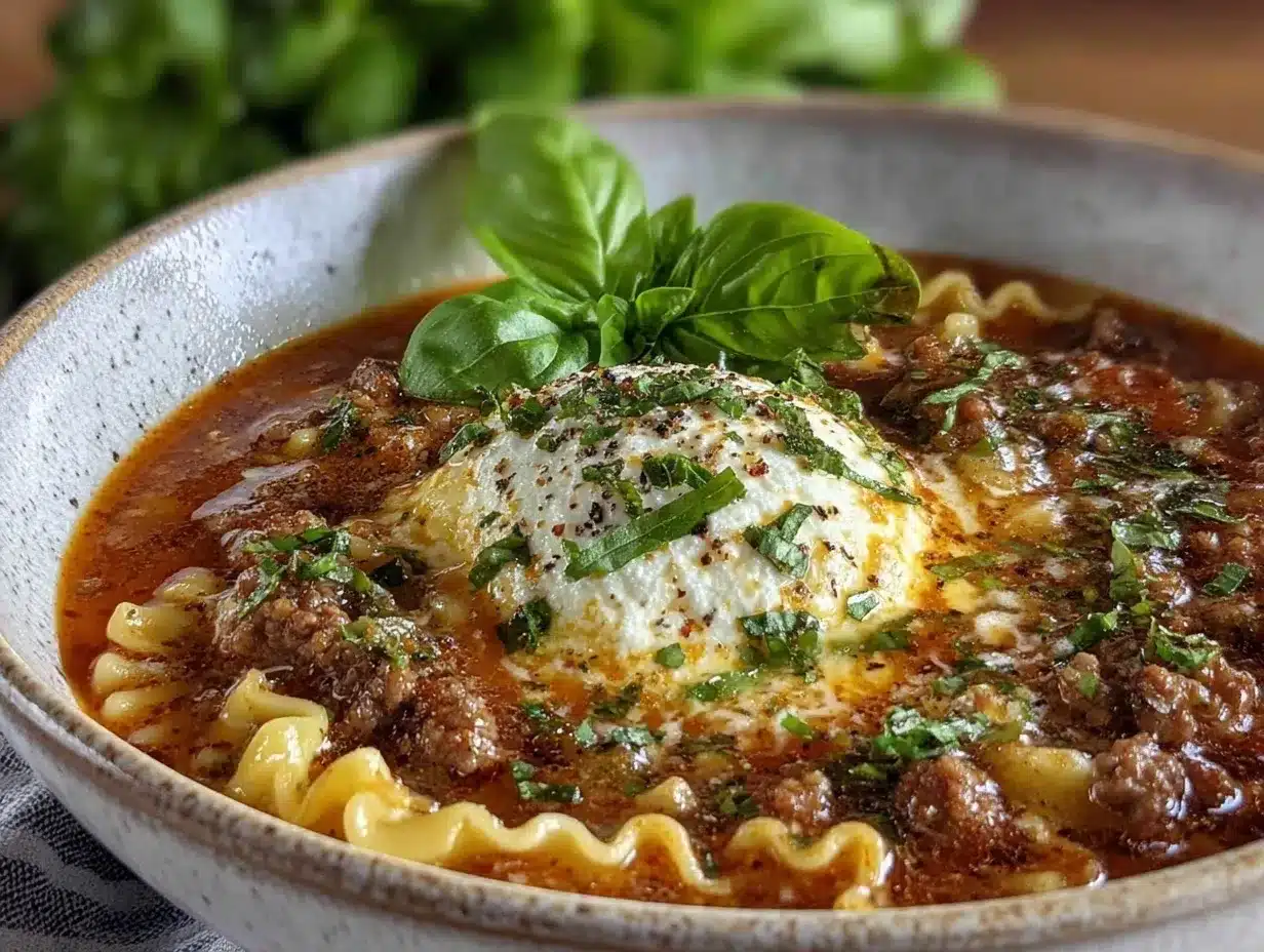 slow cook lasagna soup preparation steps