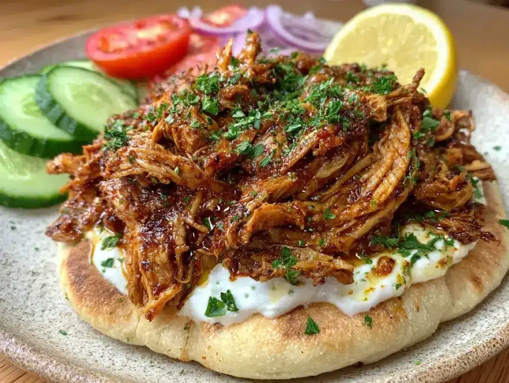 slow cooker chicken shawarma - featured image