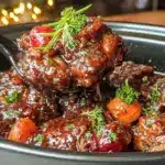 slow cooker chicken thigh pot roast - featured image