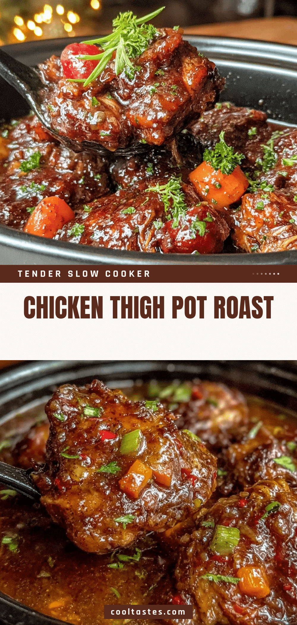 slow cooker chicken thigh pot roast recipe