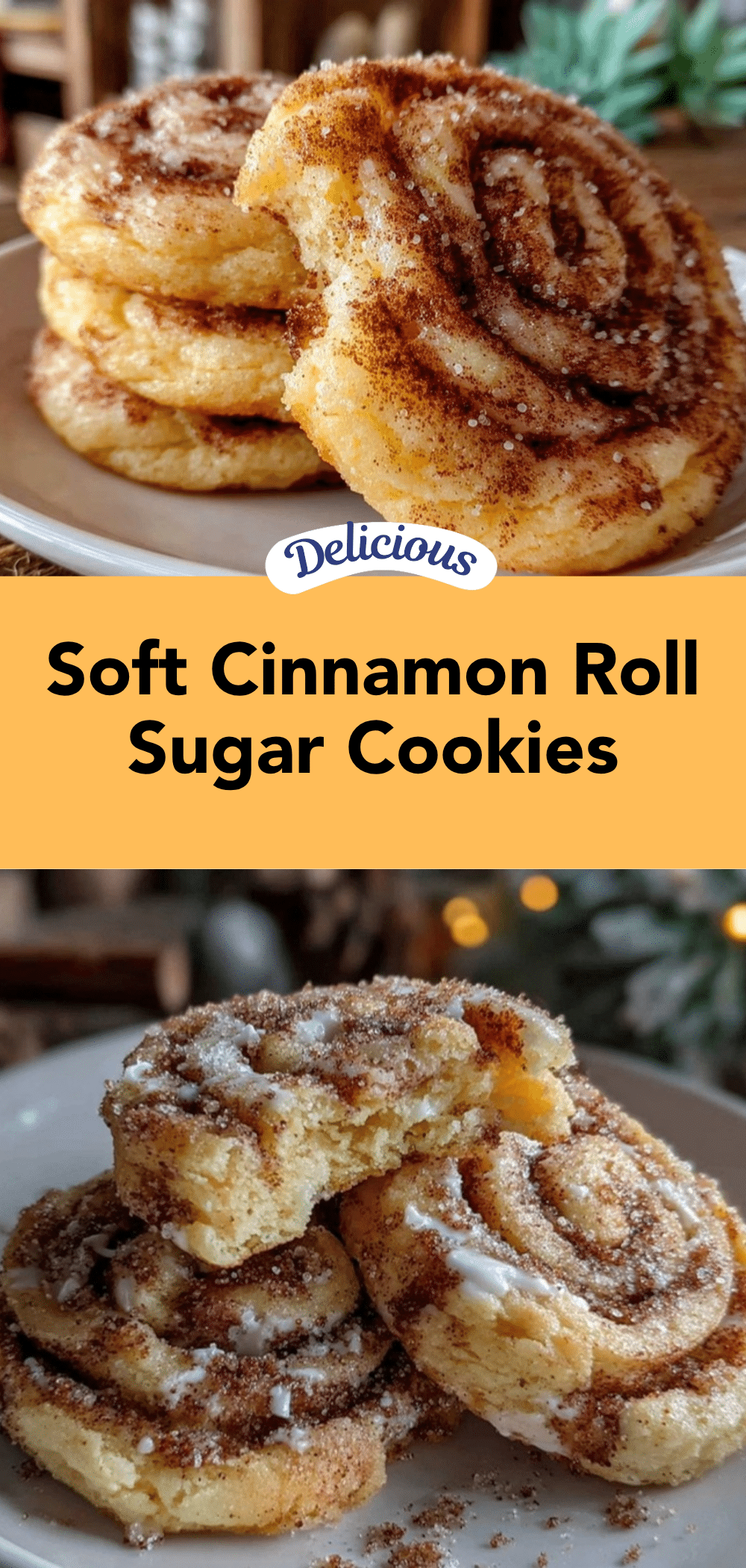 soft cinnamon roll sugar cookies recipe