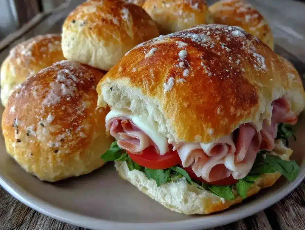 soft fluffy homemade sub rolls - featured image