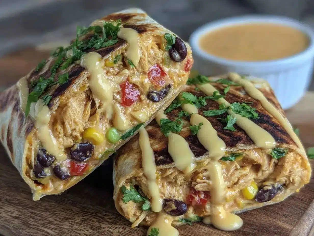 Southwest chicken wraps preparation steps