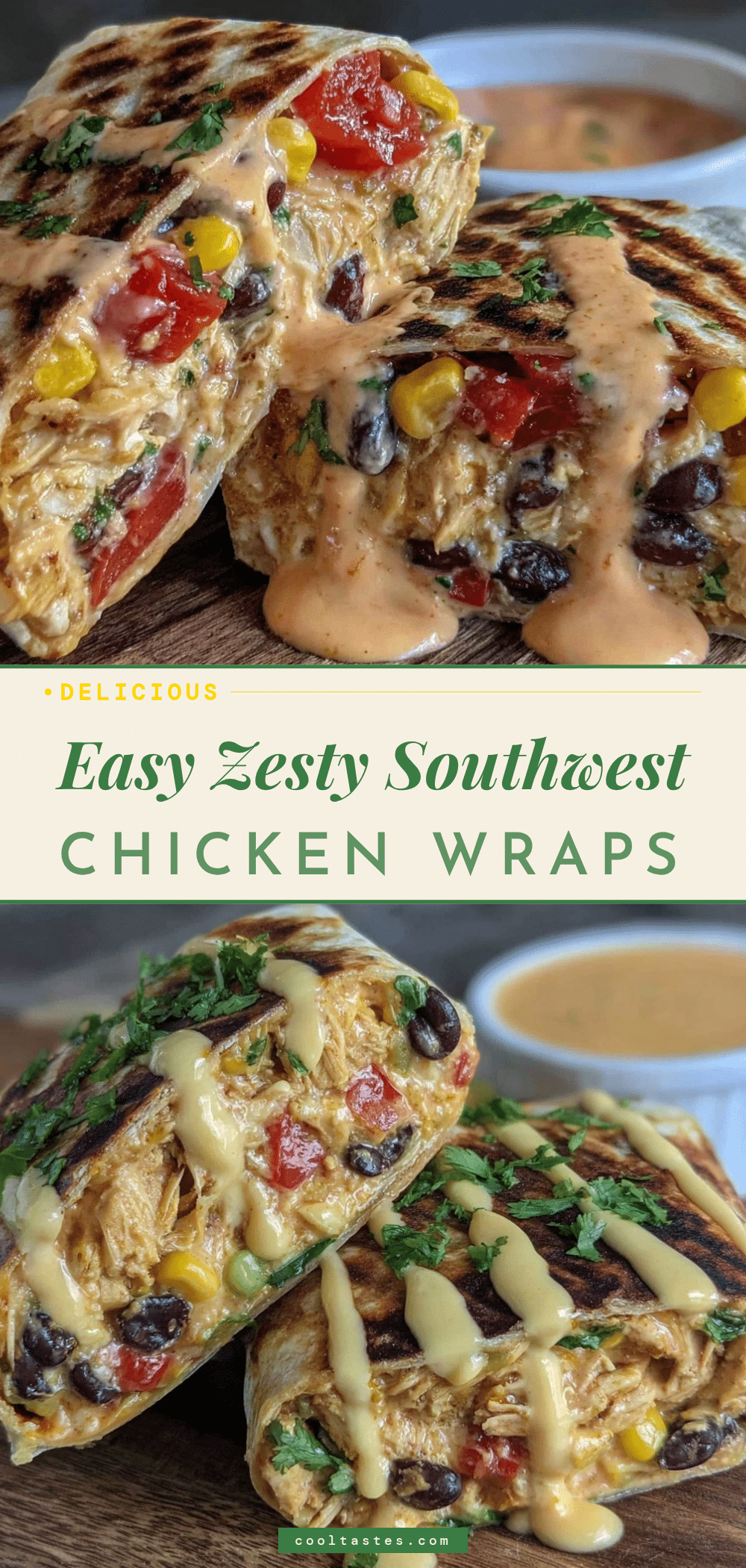Southwest chicken wraps recipe
