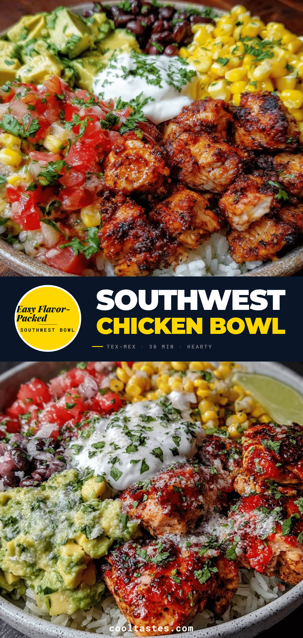 Southwest grilled chicken bowl recipe