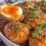 spicy gochujang eggs appetizer - featured image