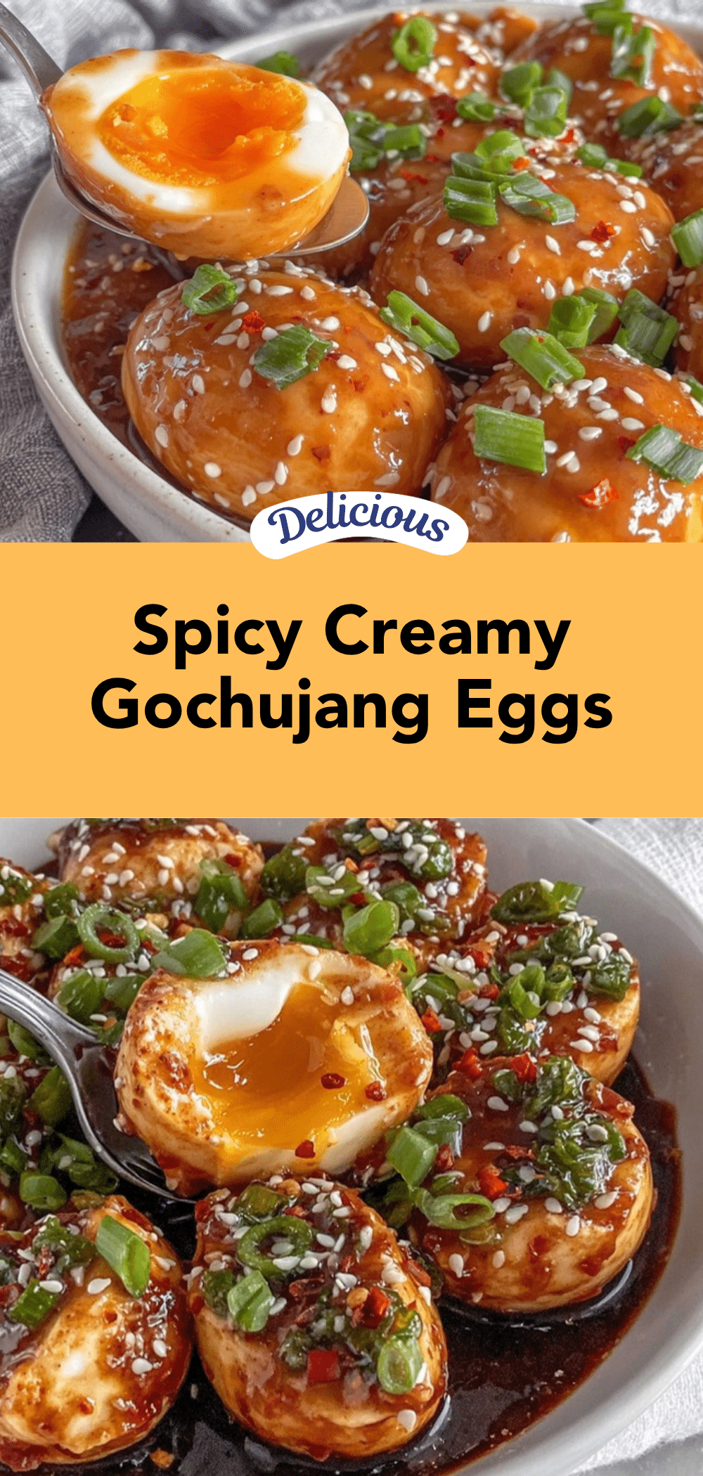 spicy gochujang eggs appetizer recipe