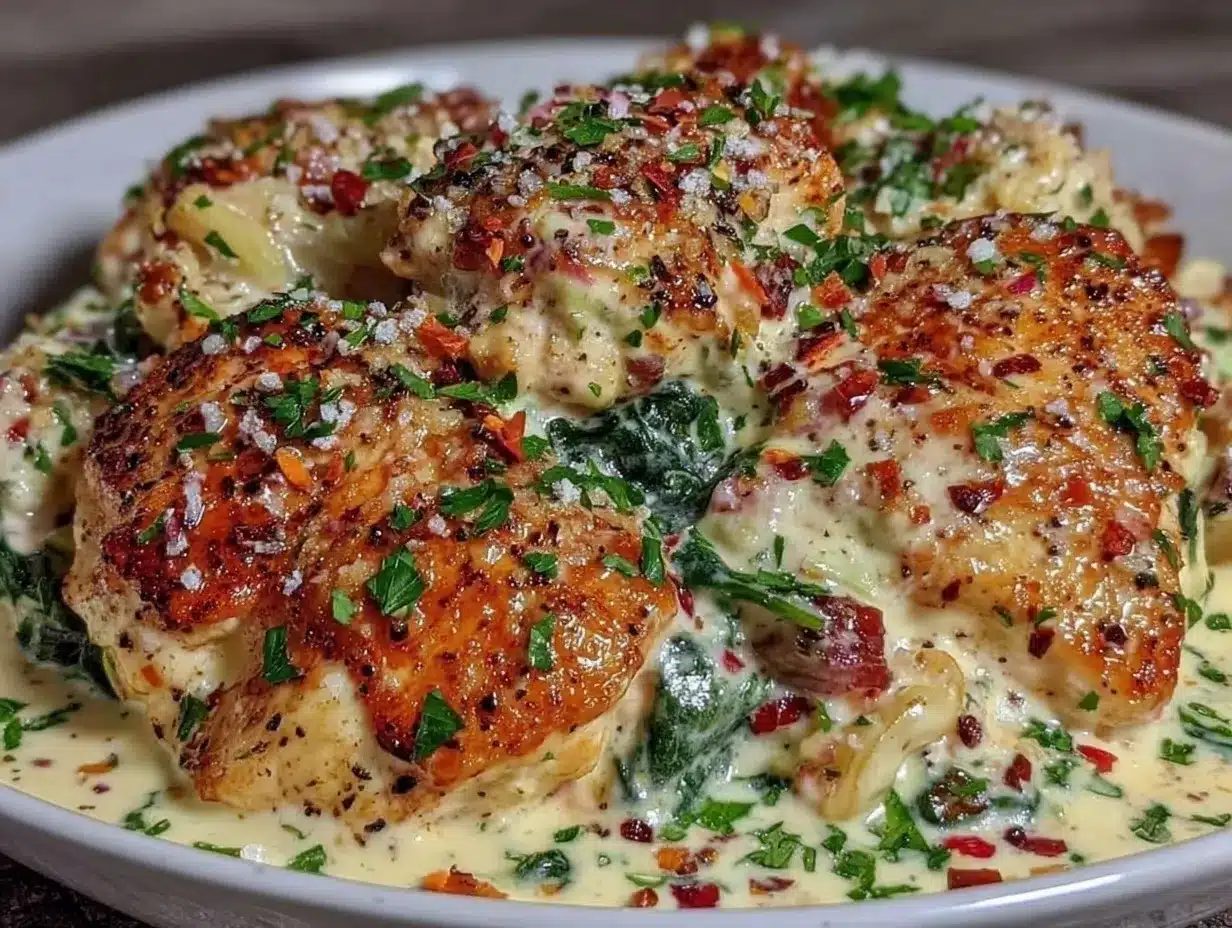 spinach artichoke chicken dinner preparation steps
