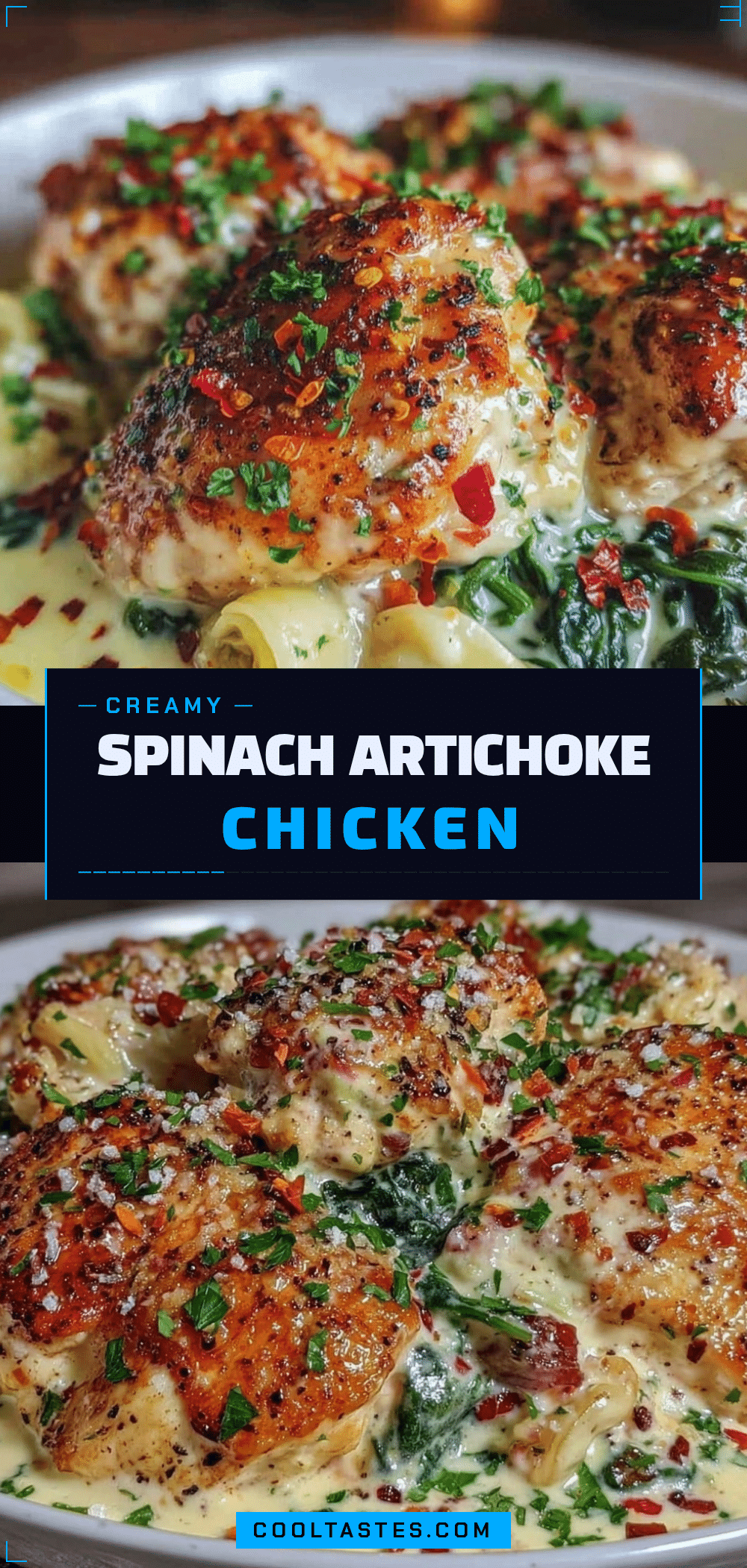 spinach artichoke chicken dinner recipe