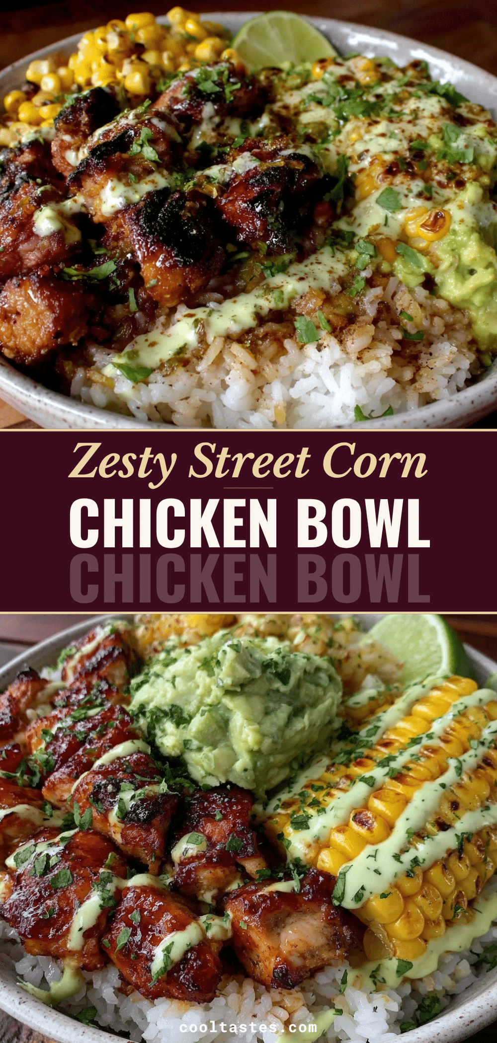 street corn chicken rice bowl meal prep recipe