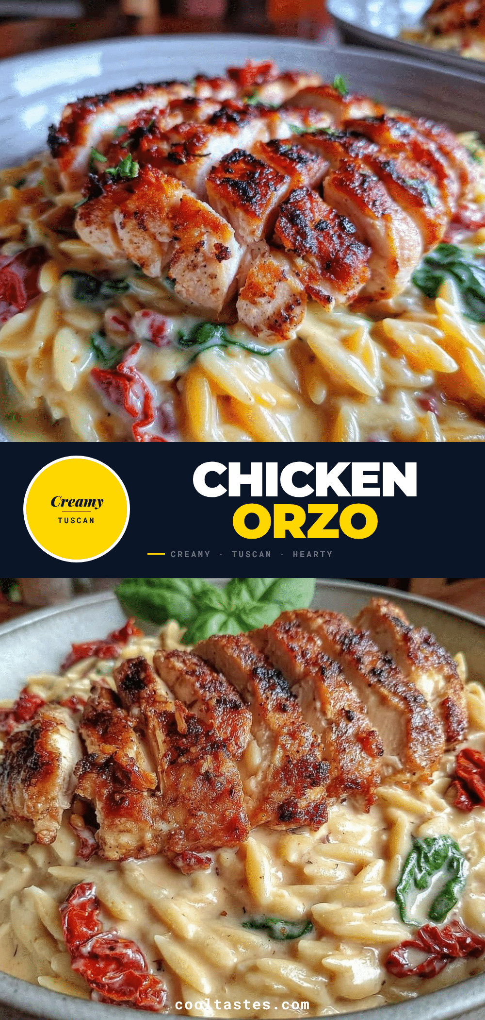 Tuscan chicken orzo recipe