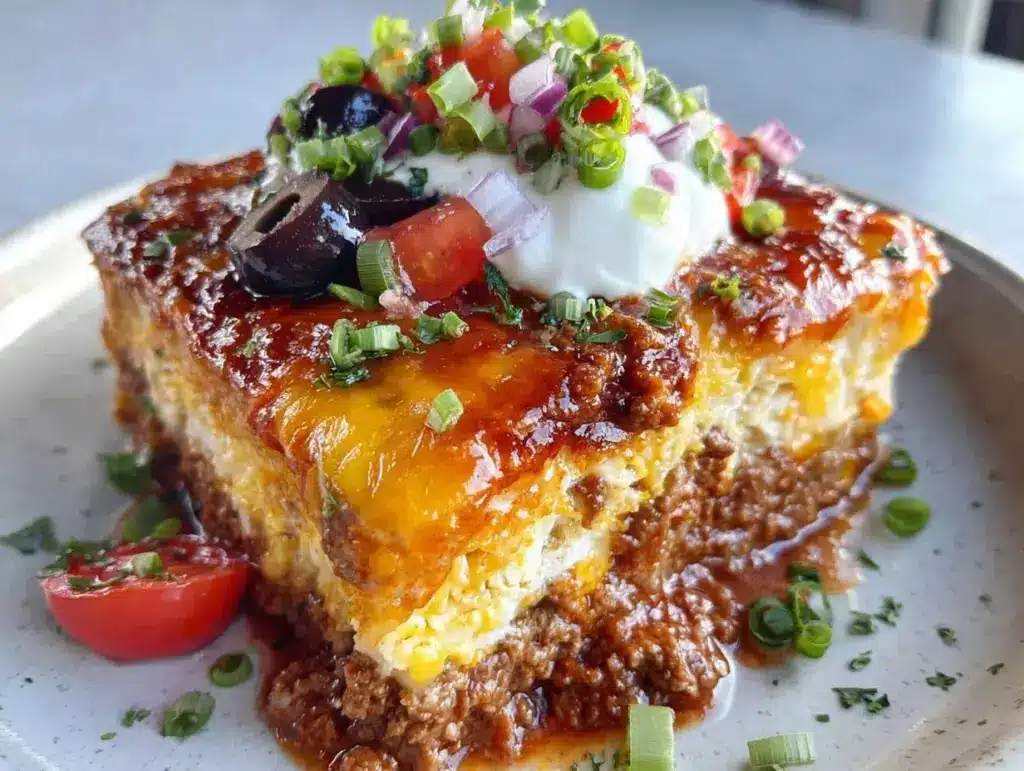 ultimate cheesy taco casserole - featured image