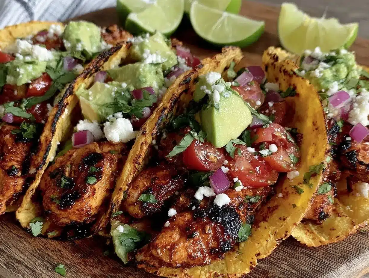zesty Mediterranean chicken tacos recipe preparation steps
