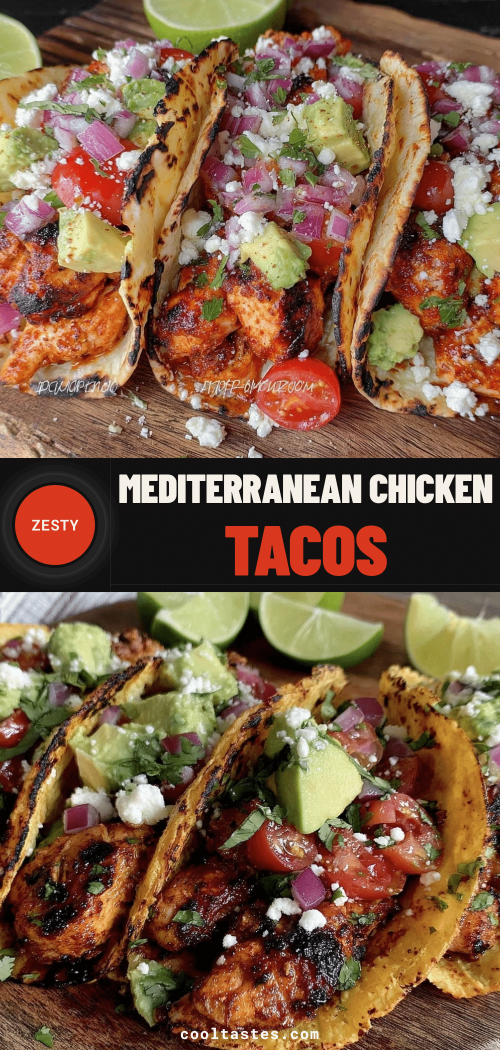 zesty Mediterranean chicken tacos recipe recipe