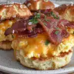 bacon egg cheese breakfast sliders - featured image