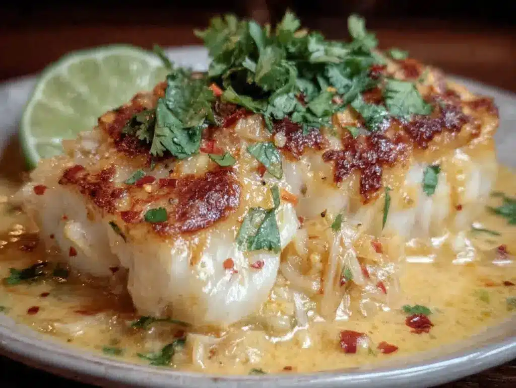 baked thai coconut lime cod - featured image
