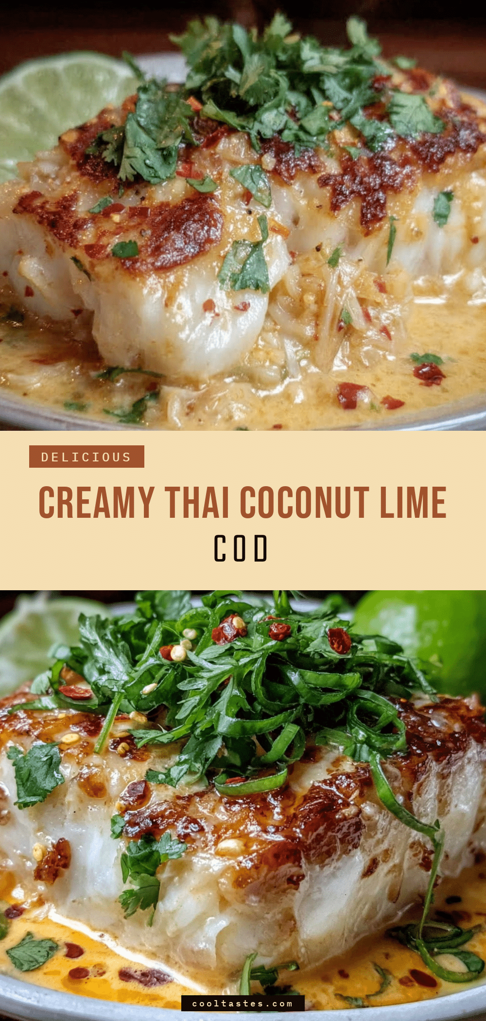 baked thai coconut lime cod recipe