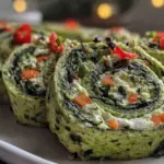 cheesy spinach dip pinwheels - featured image
