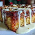 classic bread pudding with vanilla sauce - featured image