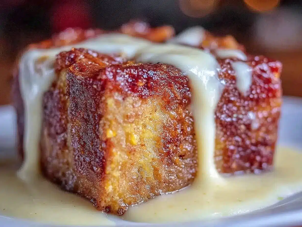 classic bread pudding with vanilla sauce preparation steps