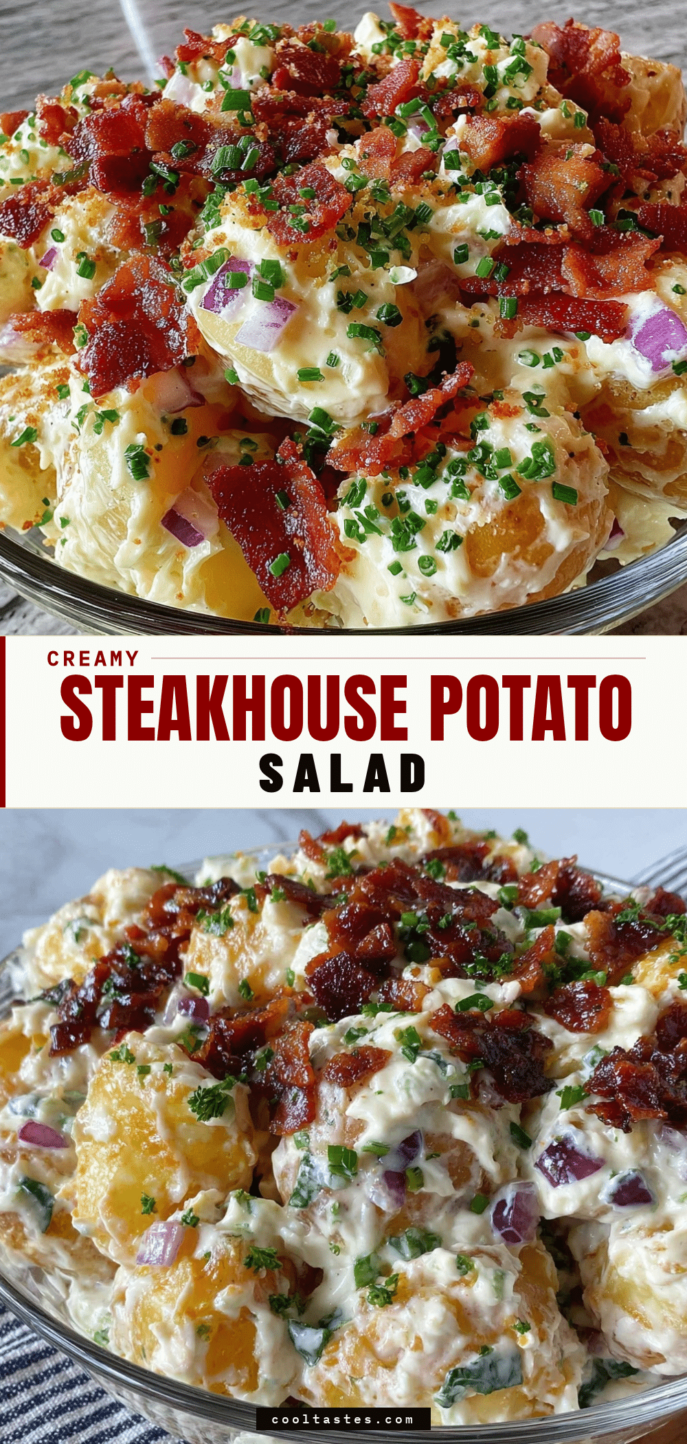 classic steakhouse potato salad with bacon recipe