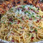creamy garlic butter chicken pasta - featured image