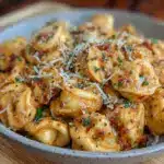 creamy tomato basil tortellini pasta - featured image