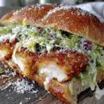 crispy chicken caesar sandwich - featured image
